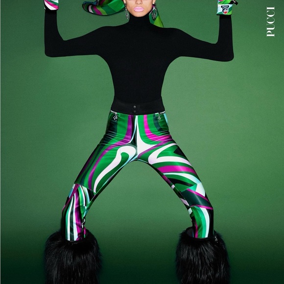 Emilio Pucci Designer Rain Boots Rubber Brand Signature ornament print sz 35 6” - Picture 12 of 12